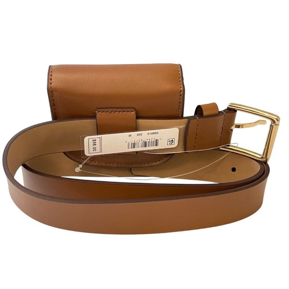 Michael Kors Sz Medium Brown Leather Belt Pouch Fanny Pack Bag AUTHENTIC NWT - Picture 2 of 5